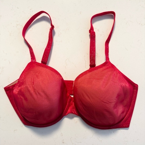 Victoria's Secret Lipstick Red 36D Body By Victoria Lined Perfect Coverage Bra - Picture 1 of 12